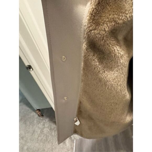 Vintage Richman Men's Button Front Faux Fur Lined Jacket Coat Tan Size 42 - Picture 6 of 15